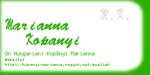 marianna kopanyi business card