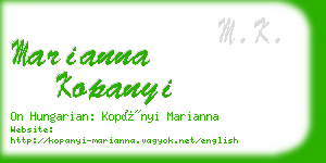 marianna kopanyi business card